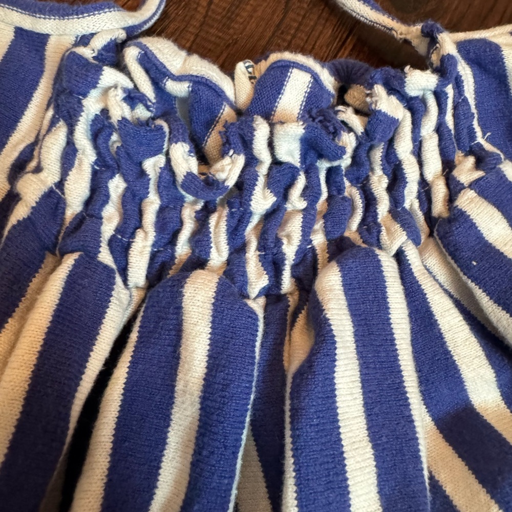 We The Free Blue and White Striped Smocked Halter Top Size M - Picture 13 of 15